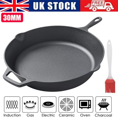 30cm pre seasoned cast - cast, iron