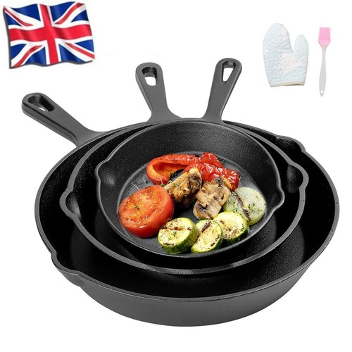 Cast iron non stick skillet - 3x, non-stick