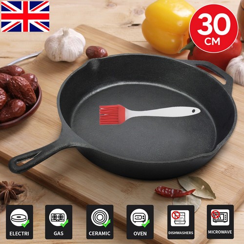 30cm pre seasoned - pre-seasoned, cast