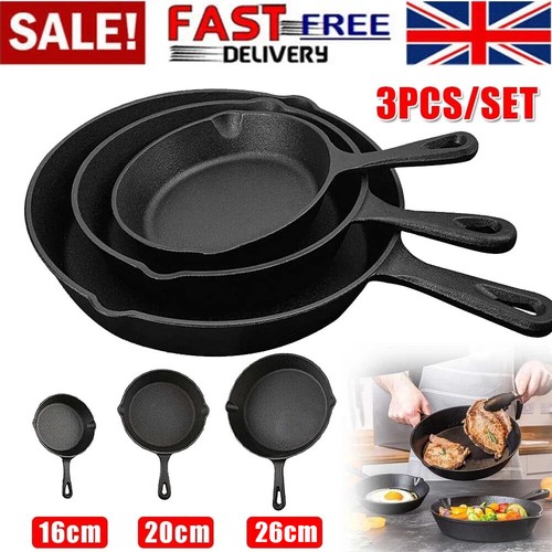 Cast iron skillet set - 3x,