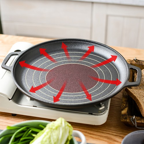 Round cast iron pizza - cast, pan