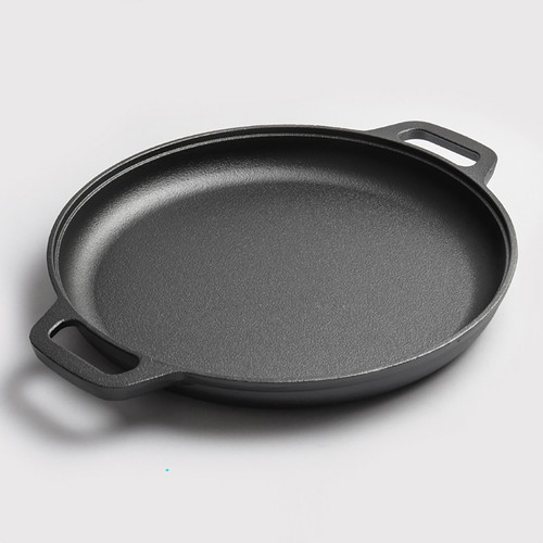 Round cast iron pizza - round, pan