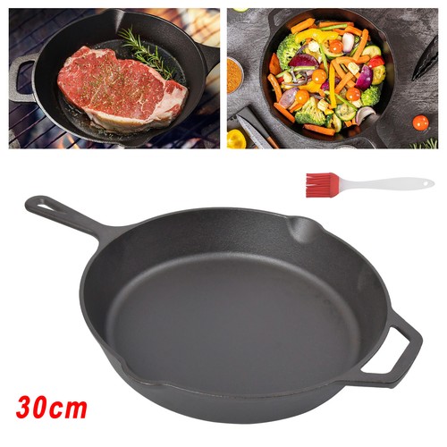 30cm cast iron skillet pan - iron,
