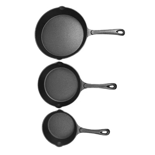 Pre seasoned round cast iron - cast,