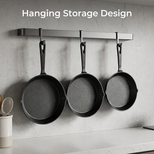 3pcs cast iron non stick - cast,